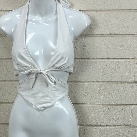 Ediked White Wrap Tank size S - Picture 7 of 8